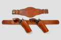 Custom Leather Cowboy Mounted Shooting Holster & Belt Set – Hand-Stitched Match Grade