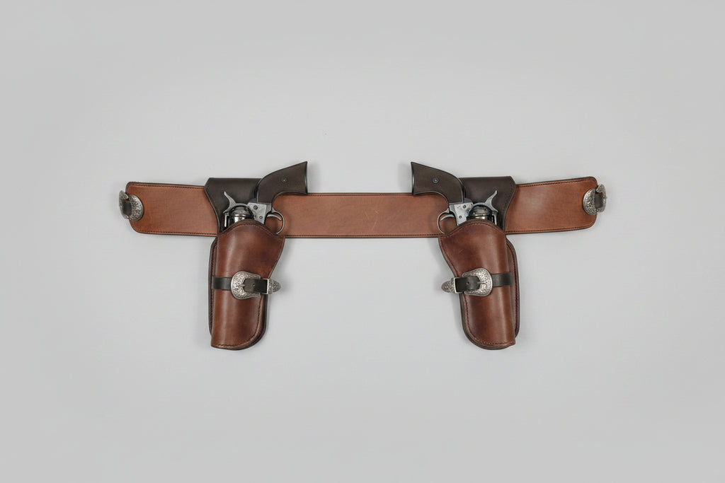 Hand-Stitched Leather Cowboy Action Quick Draw Holster & Belt Set – Premium Western Rig