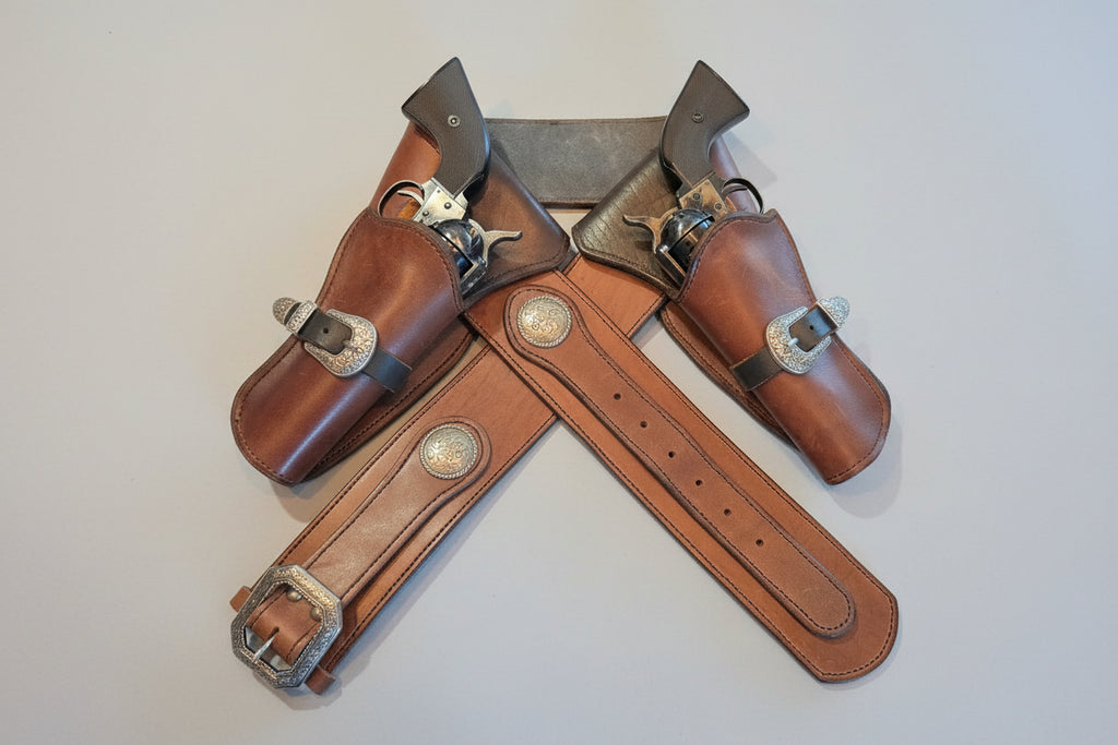   Hand-Stitched Leather Cowboy Action Quick Draw Holster & Belt Set – Premium Western Rig
