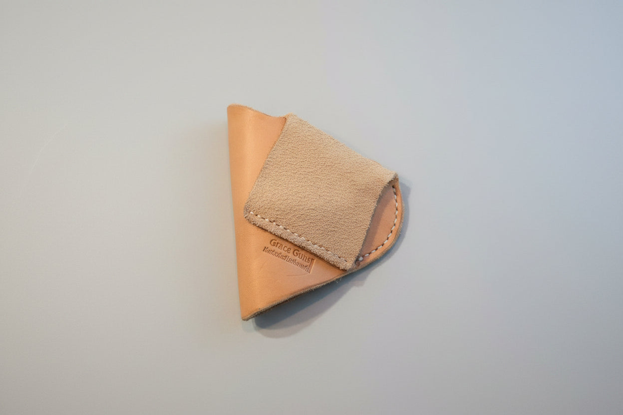 Hand-Stitched Minimalist OWB 1911 Leather Holster – Ultra-Slim Everyday Carry