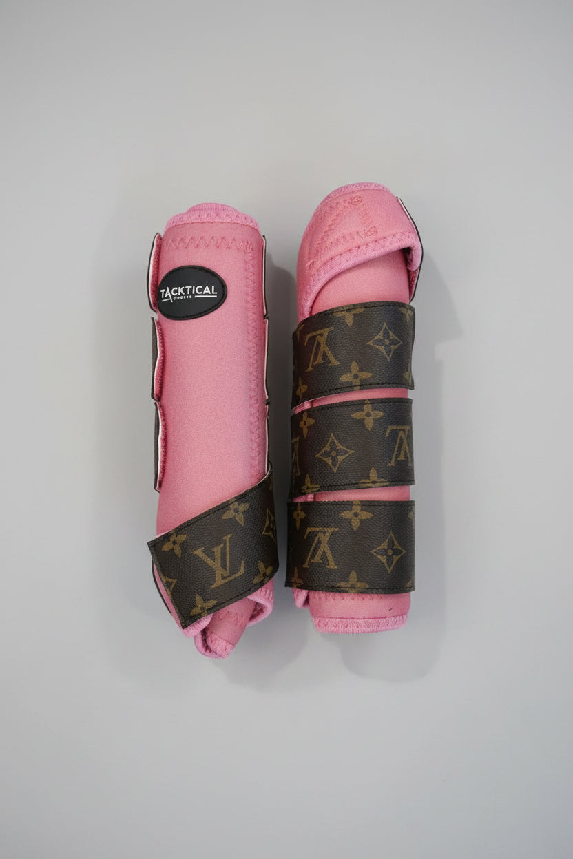 Tactical Horse Sports Boots | Protective Leg Gear with Patterned Tabs
