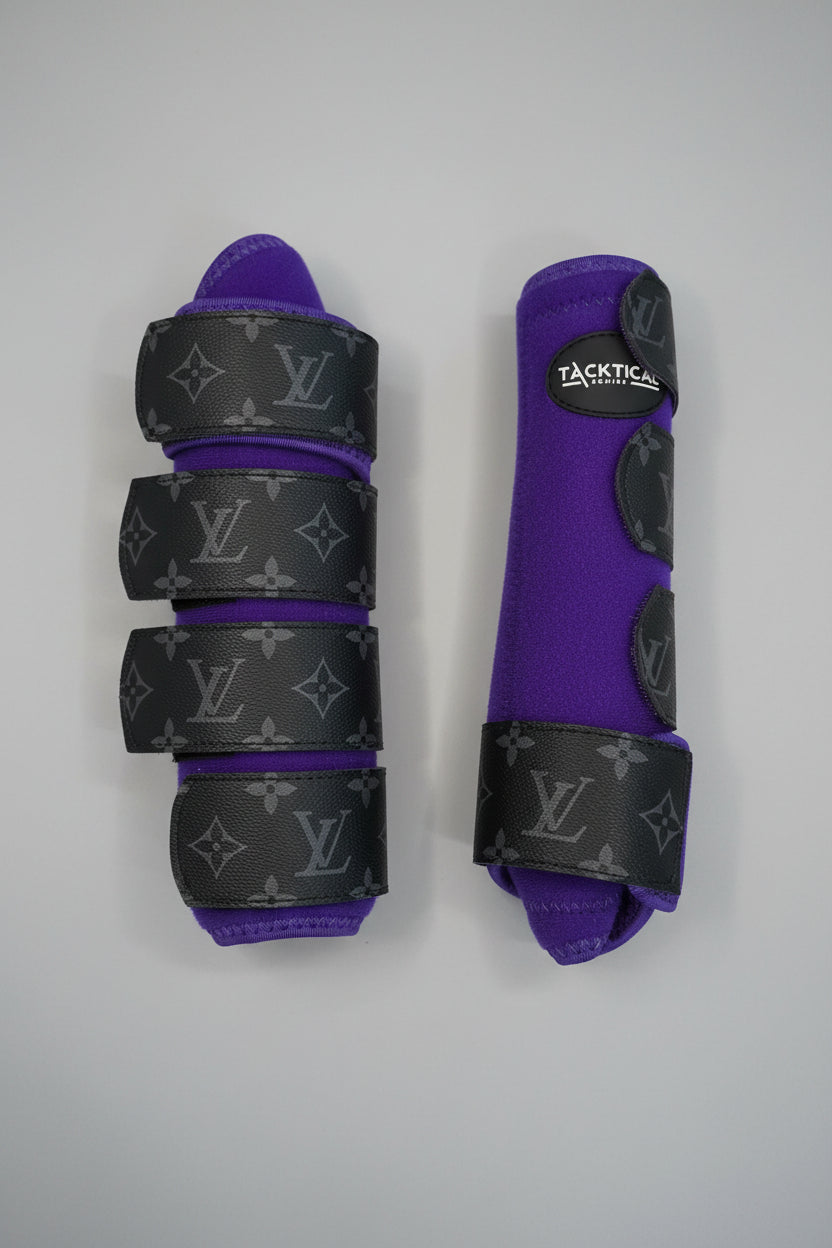 Tactical Horse Sports Boots | Protective Leg Gear with Patterned Tabs