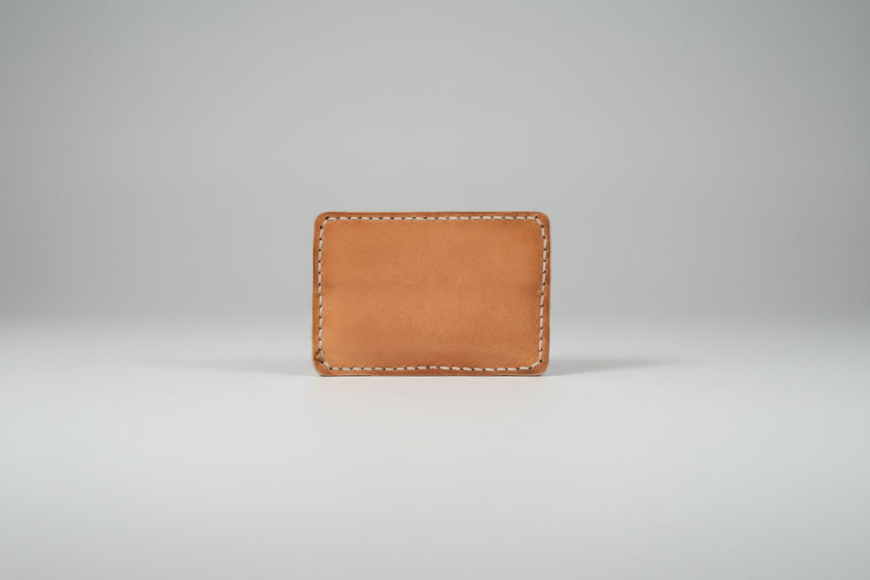 Hand-Stitched Leather Card Holder | Minimalist Handmade Slim Wallet