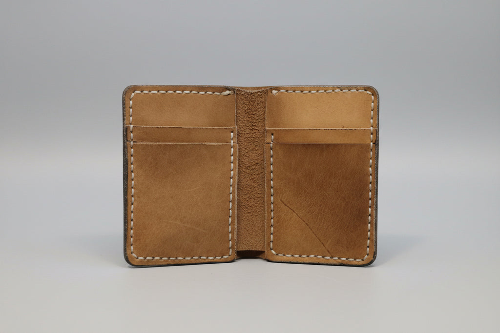 Handmade 6-Pocket Leather Wallet – Hand-Stitched Classic Minimalist Design