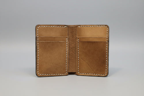 Handmade 6-Pocket Leather Wallet – Hand-Stitched Classic Minimalist Design