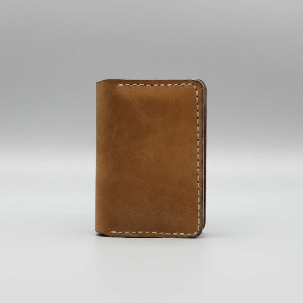 Handmade 6-Pocket Leather Wallet – Hand-Stitched Classic Minimalist Design